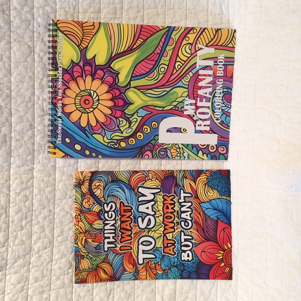 2x profanity colouring books